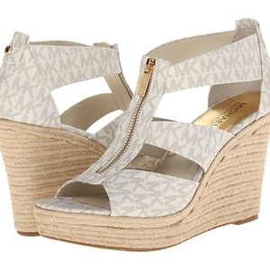 Michael Kors Cream Wedge Sandals